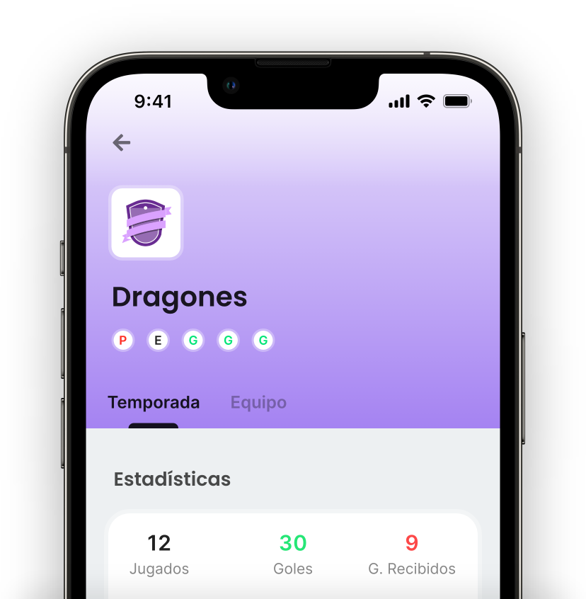 UI del equipo morado